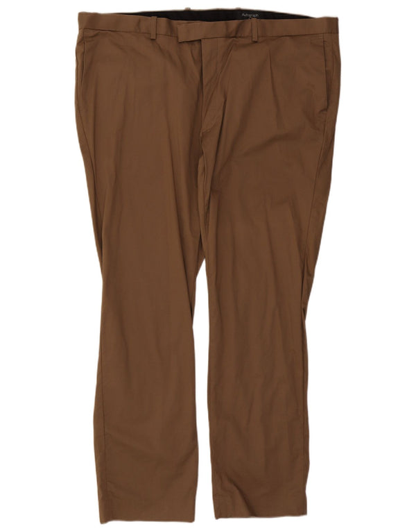 Marks & Spencer Pantaloni de costum slim autograf pentru bărbați L44 L31 bumbac bej