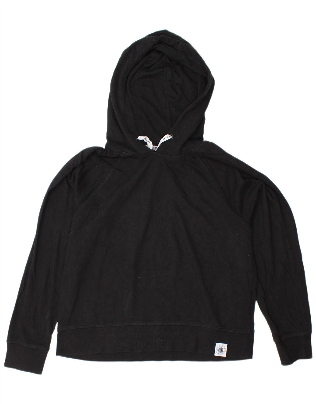 Pulover DKNY pentru femei, UK 14, bumbac mediu negru