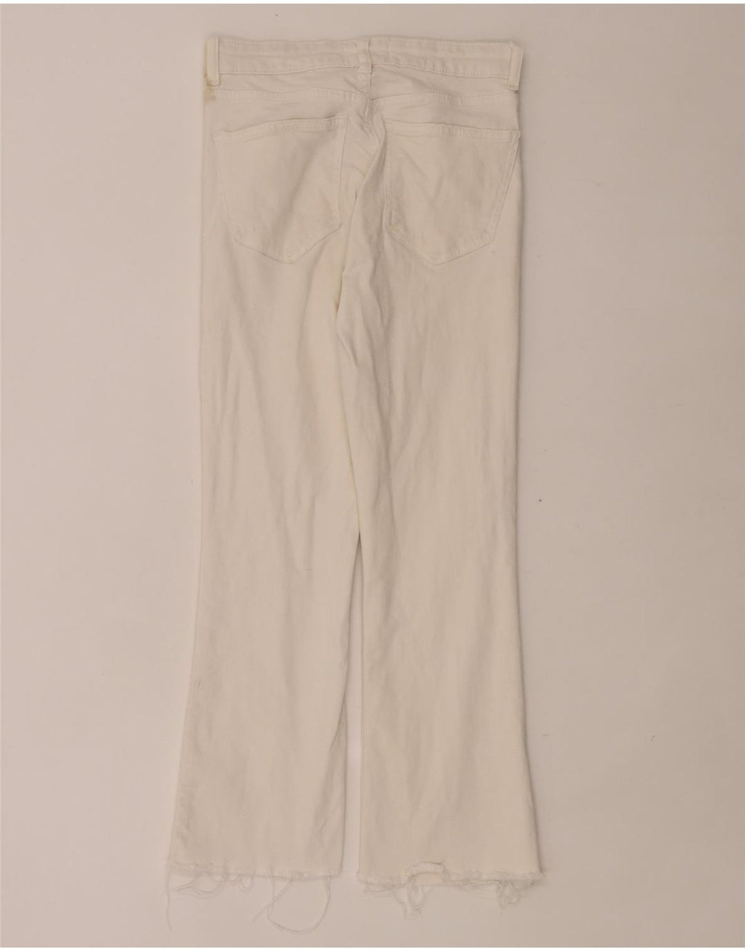 Blugi Zara Femei Crop Bootcut EU 38 Mici L28 L24 Alb