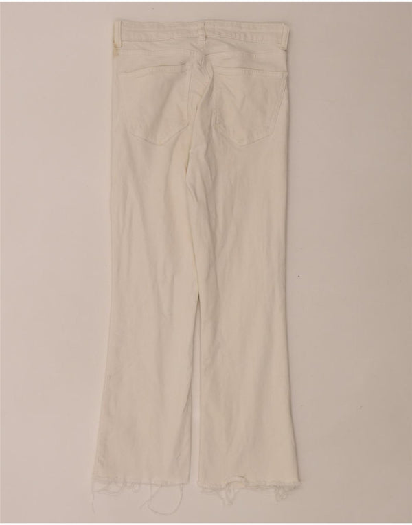 Blugi Zara Femei Crop Bootcut EU 38 Mici L28 L24 Alb