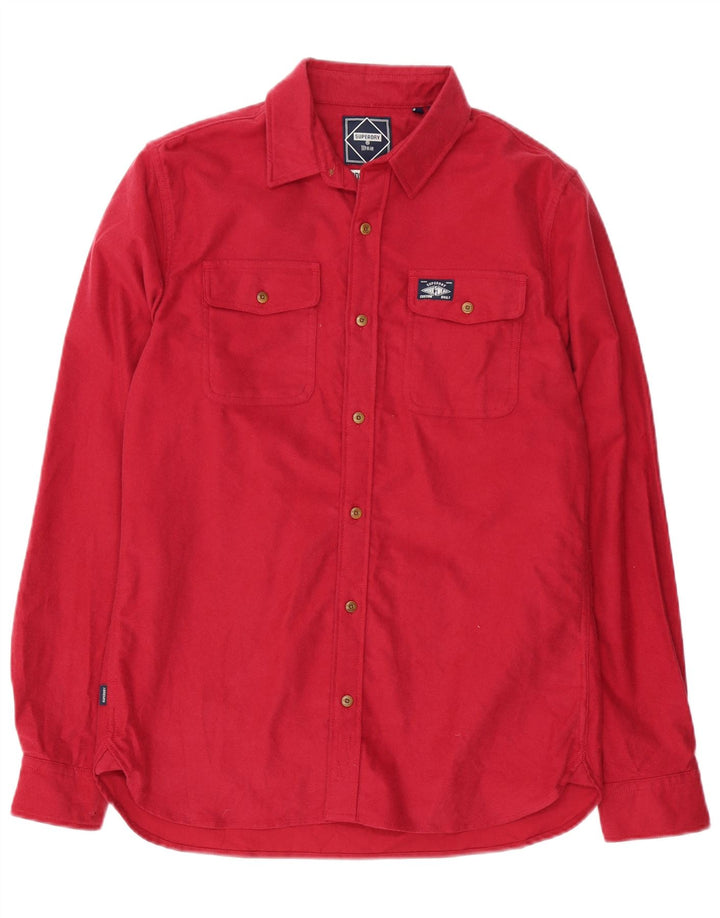 Cămașă pentru bărbați Superdry, bumbac roșu mediu