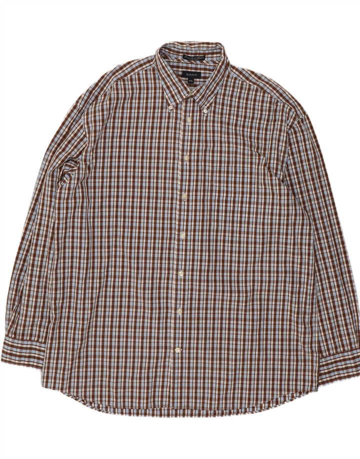 Cămașă Gant pentru bărbați, cu tăiere obișnuită, 3XL, maro, din bumbac