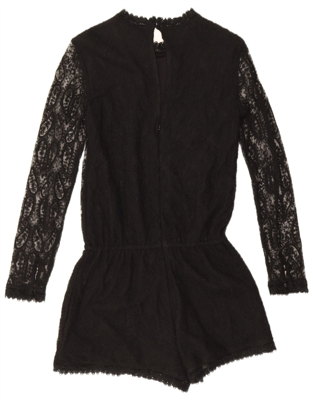 Costum pentru femei Zara cu mânecă lungă UK 10 Poliester Paisley Mic Negru
