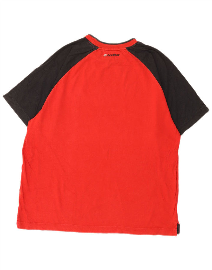 Tricou Bărbați Lotto Top Mediu Roșu Colorblock
