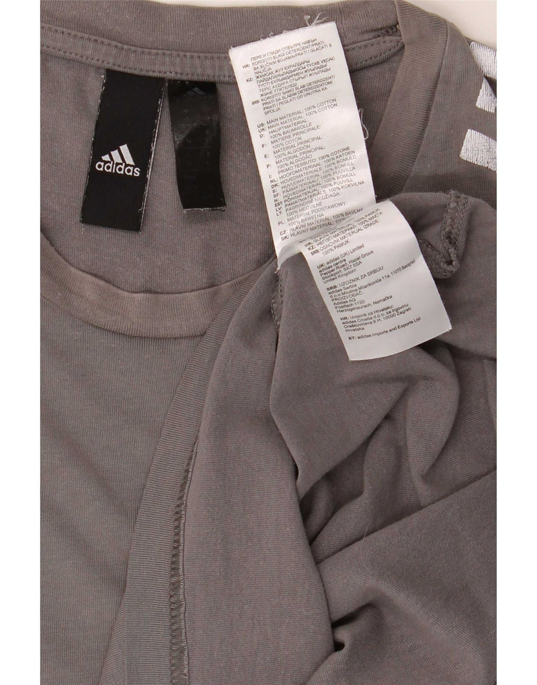 Tricou pentru bărbați Adidas Top Medium Gri Bumbac