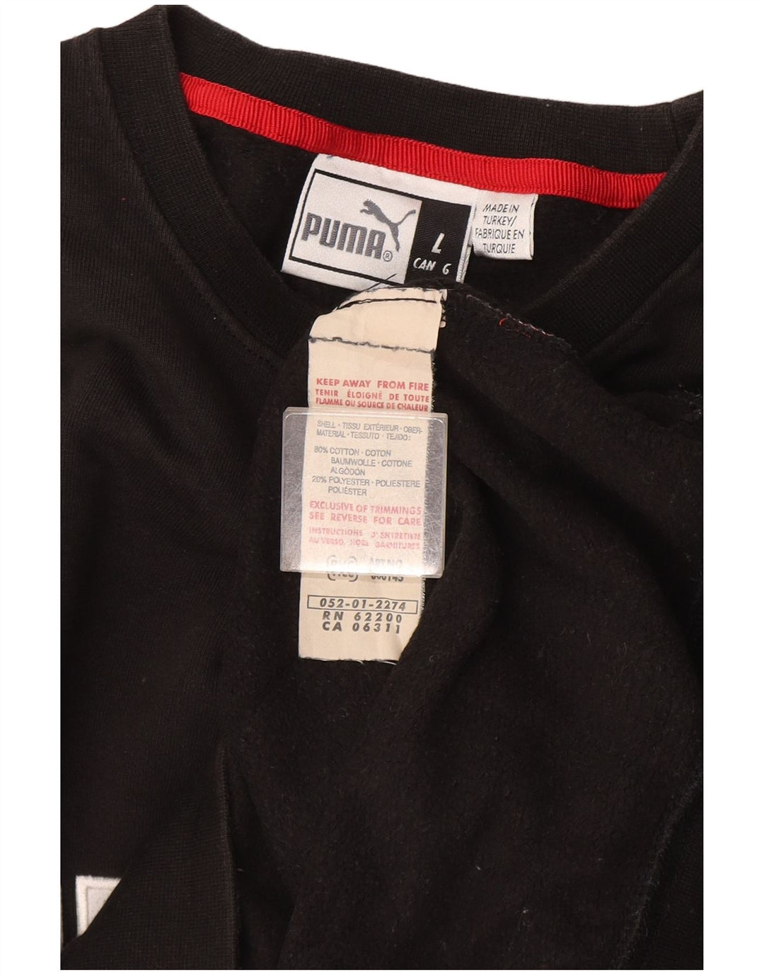 Pulover grafic pentru bărbați Puma, bumbac mare, negru