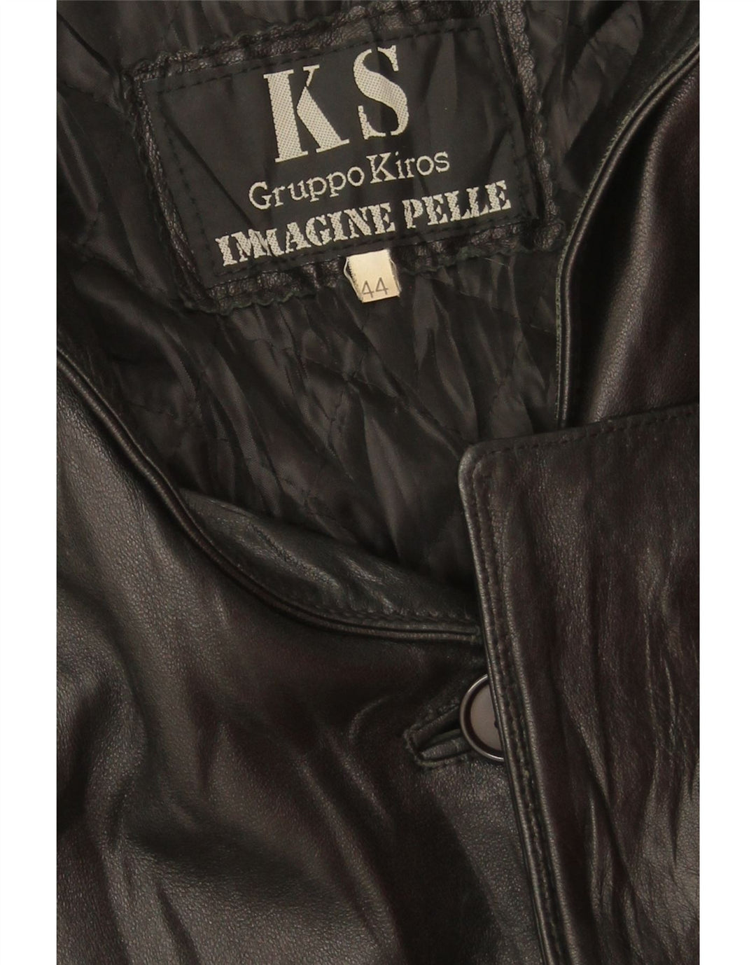KIROS Womens Leather Coat IT 44 Medium Black Leather Vintage Kiros and Second-Hand Kiros from Messina Hembry 
