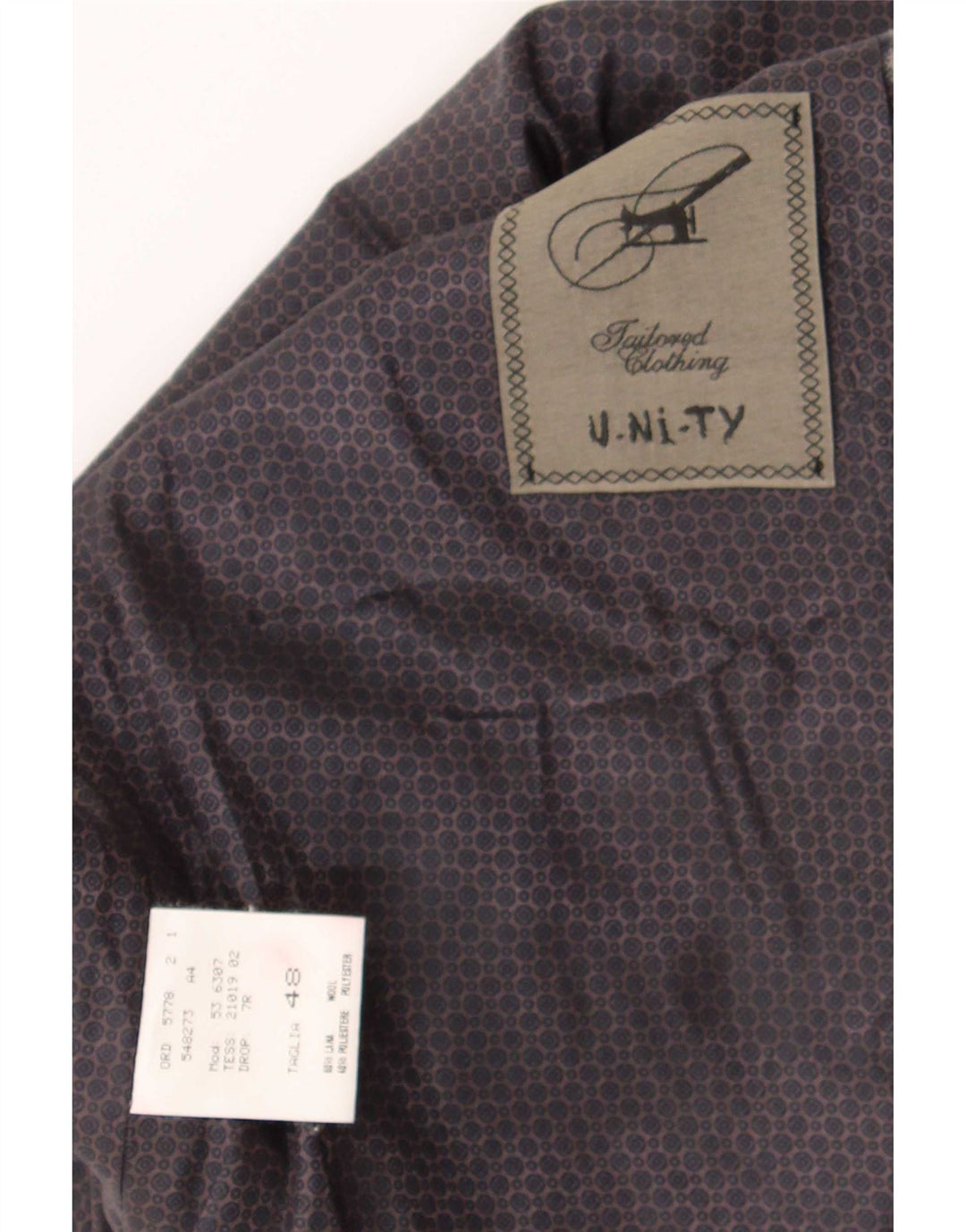 Vestă Vintage pentru bărbați IT 48 Lână Gingham Gri Mediu