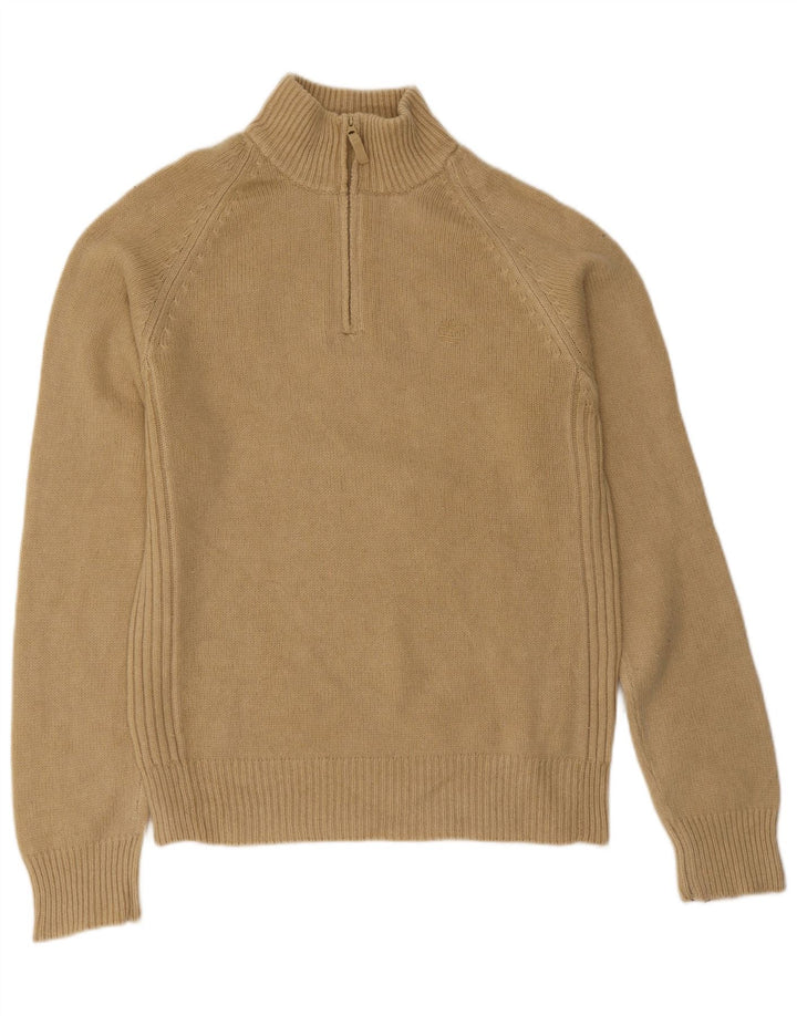 Pulover pentru bărbați Timberland cu fermoar și gât, 2XL, lână de miel bej