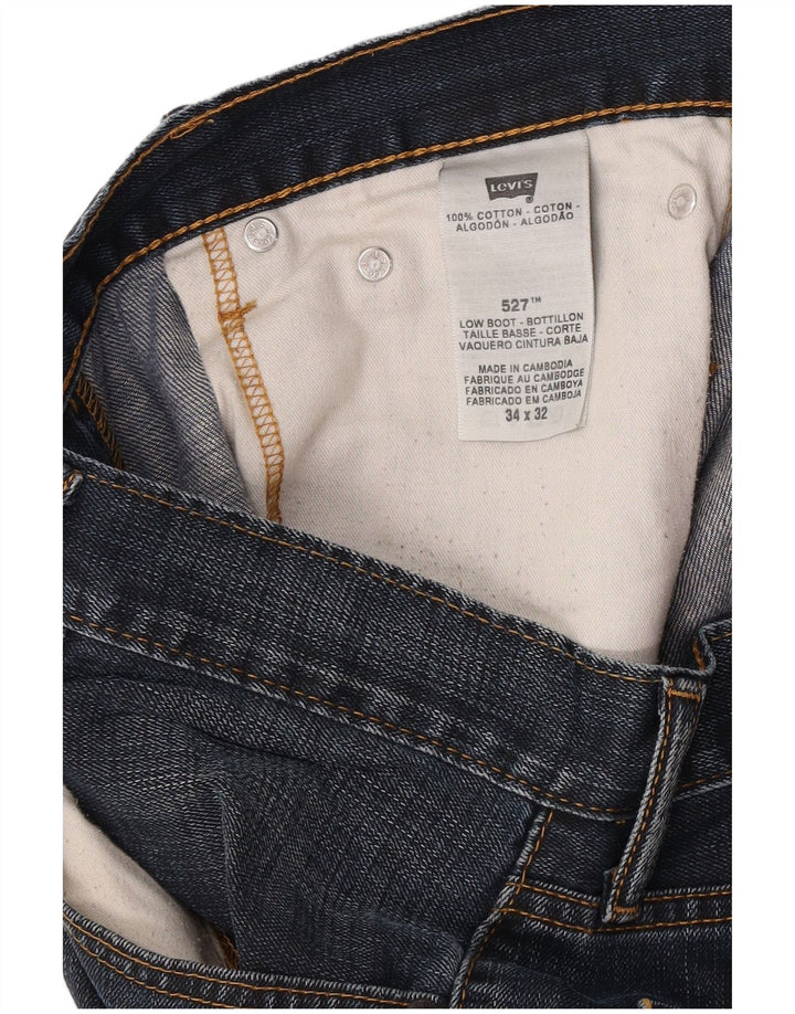 Blugi pentru bărbați Levi's 527 Bootcut W34 L32 Bumbac bleumarin