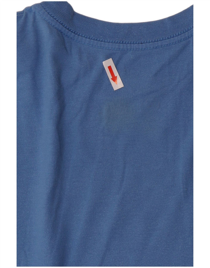 Tricou grafic Nike pentru bărbați, cu tăiere standard, top, bumbac albastru mediu