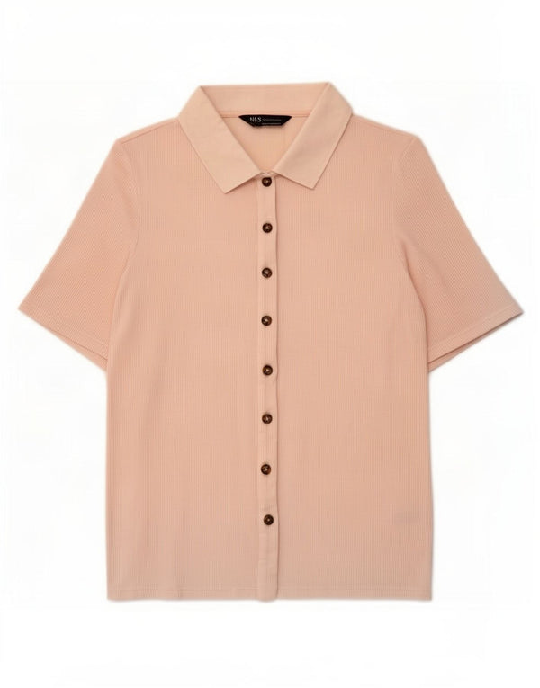 Cămașă cu mânecă scurtă pentru femei Marks & Spencer UK 10 Small Pink Viscose
