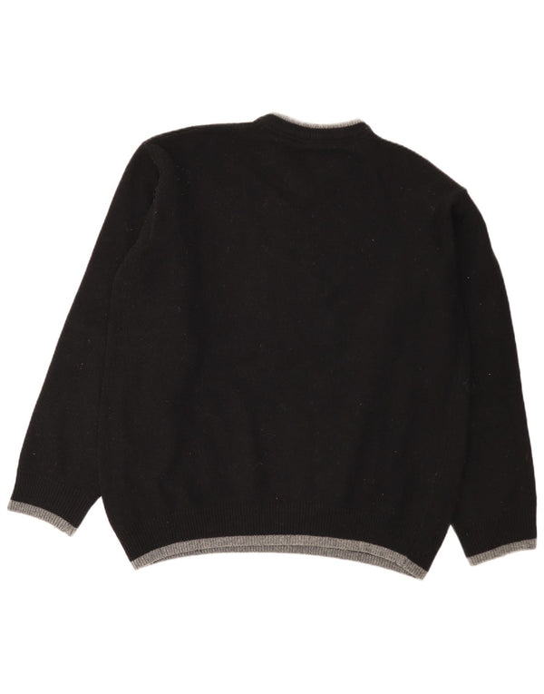 Pulover cu decolteu în V Lee pentru bărbați, 2XL, lână cu dungi negre
