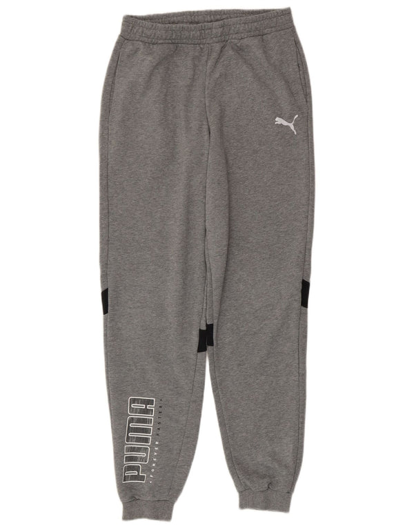 Pantaloni de trening cu grafica Puma pentru baieti Pantaloni de jogging 15-16 ani, gri pete