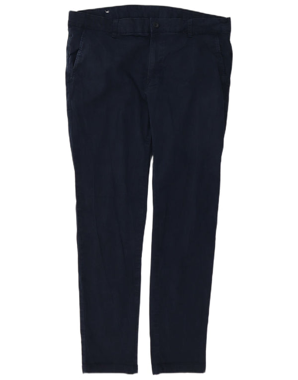 Pantaloni chino slim pentru bărbați ZARA EU 46 XL W36 L30 bleumarin bumbac