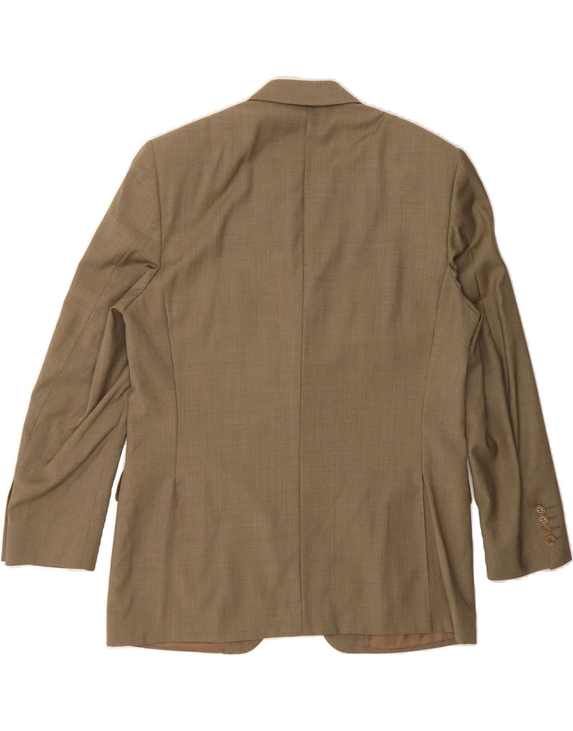 CANALI Mens 3 Button Blazer Jacket IT 50 Large Brown Virgin Wool Vintage Canali and Second-Hand Canali from Messina Hembry 