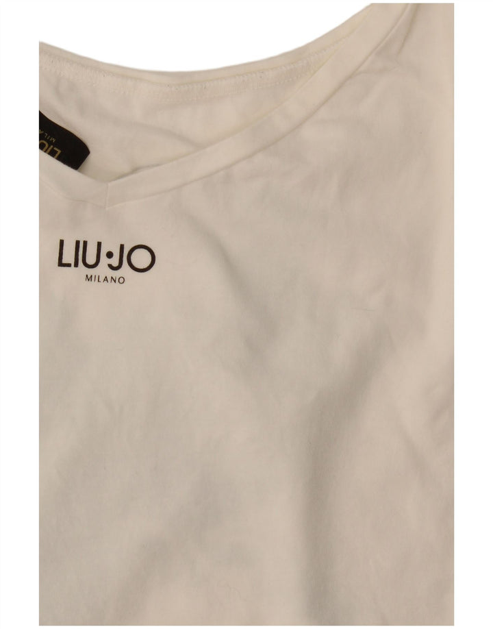 Tricou grafic Liu Jo pentru femei Top UK 14 Medium White