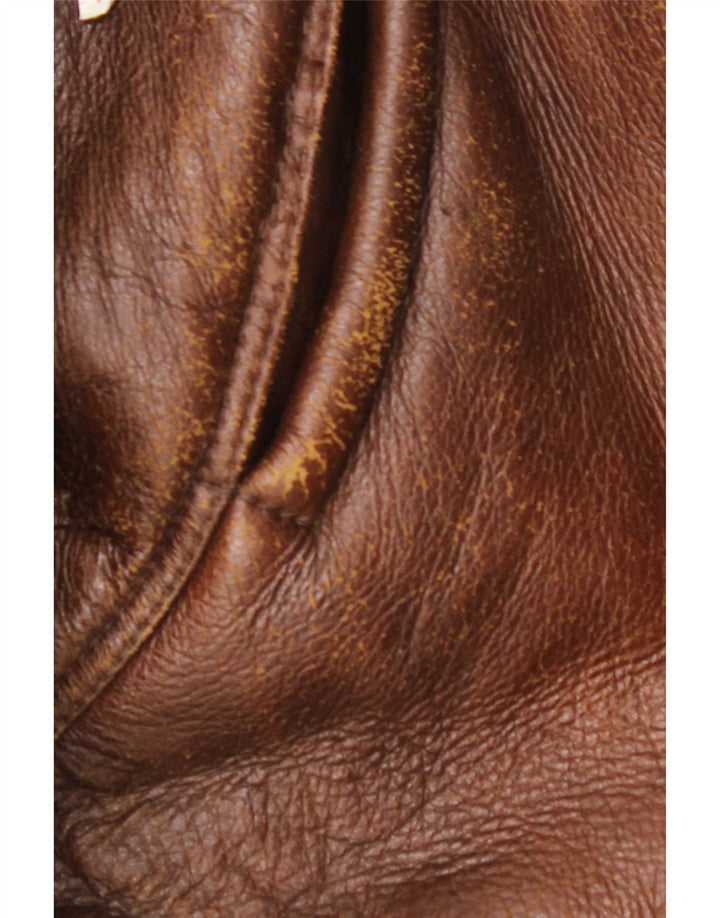 Jachetă vintage pentru bărbați din shearling IT 52 XL maro din shearling