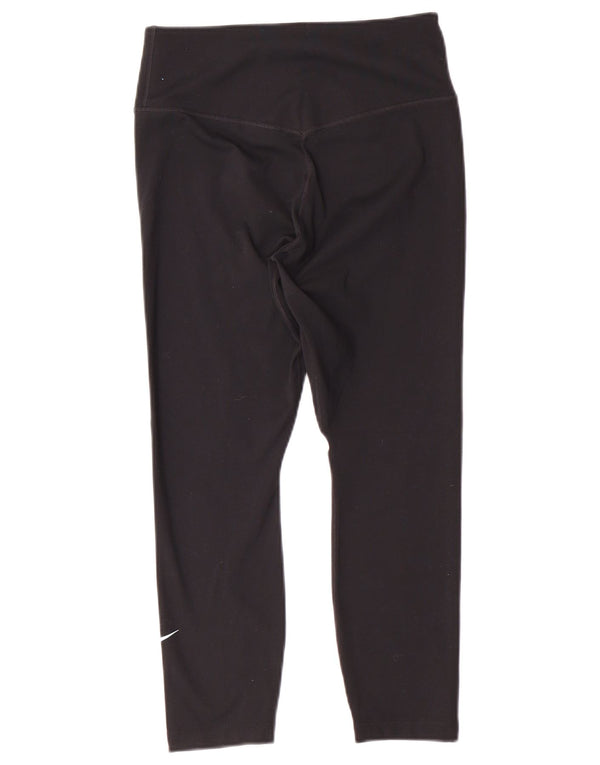 Leggings NIKE Dri Fit Capri pentru femei UK 8 Poliester negru mic