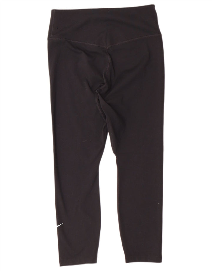 Leggings NIKE Dri Fit Capri pentru femei UK 8 Poliester negru mic