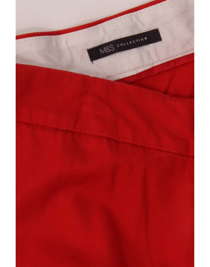 Pantaloni capri drepti pentru femei Marks & Spencer W34 L22 roșii