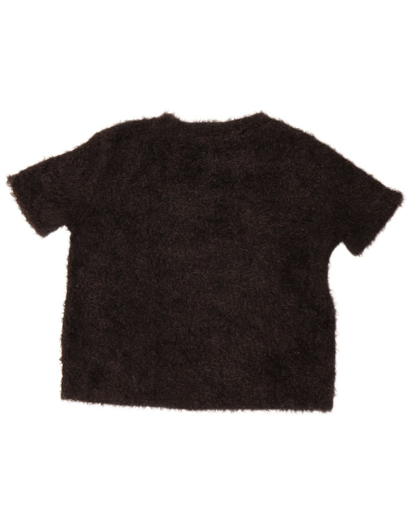 Bluză Crop Top pentru femei Zara UK 14 Poliester mediu negru