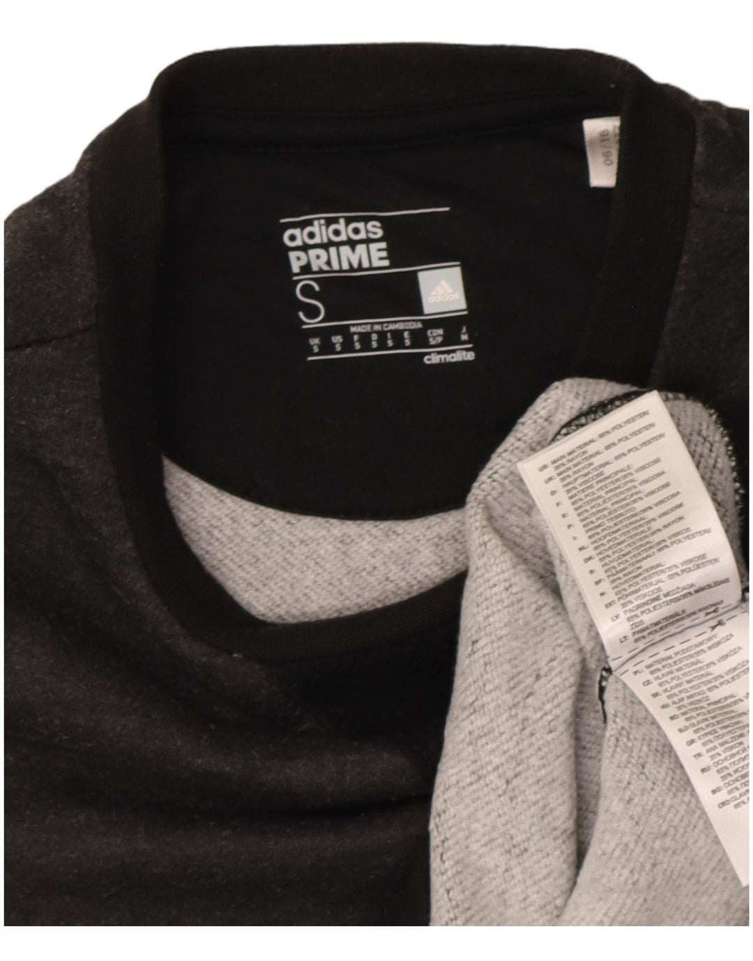 Pulover adidas Climalite Graphic pentru bărbați, mic, gri, colorblock