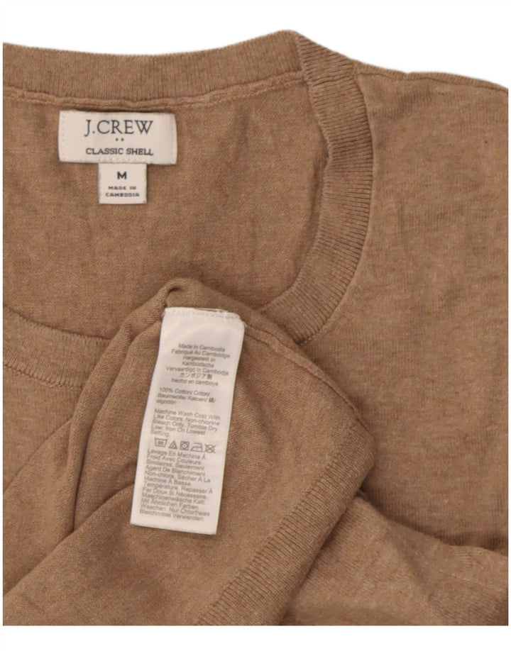 J. Crew Womens Classic Vest Tank Top UK 12 Medium Beige Bumbac