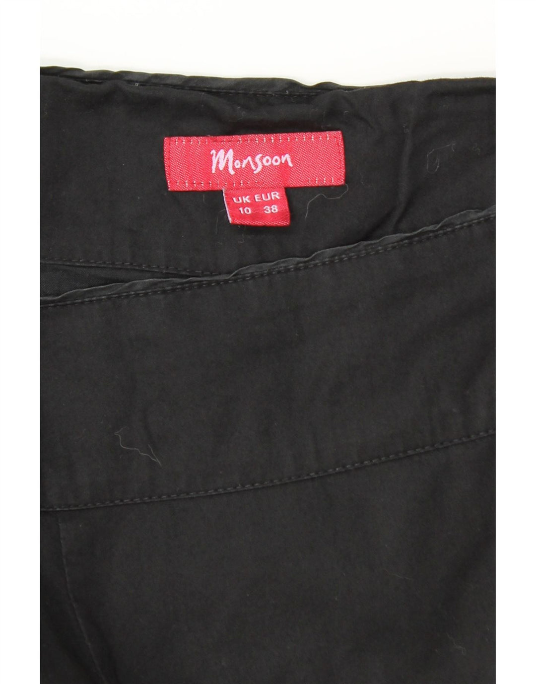 MONSOON Fustă A-Line pentru femei cu model abstract, UK 10 Small W30 Bumbac negru