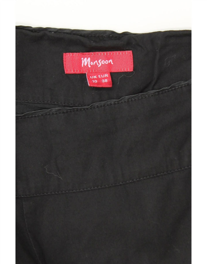 MONSOON Fustă A-Line pentru femei cu model abstract, UK 10 Small W30 Bumbac negru