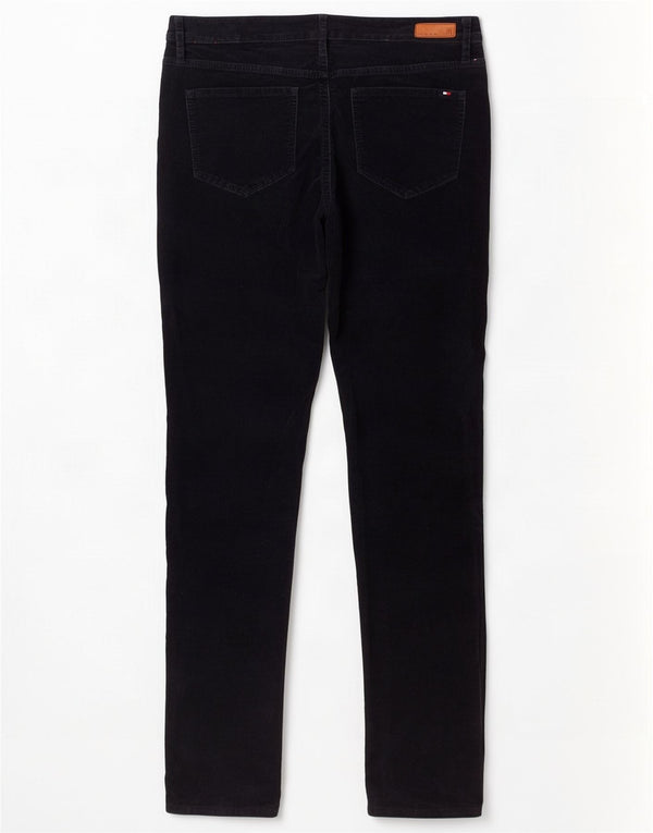 Pantaloni velur slim pentru femei Tommy Hilfiger US 6 W28 L31 bleumarin