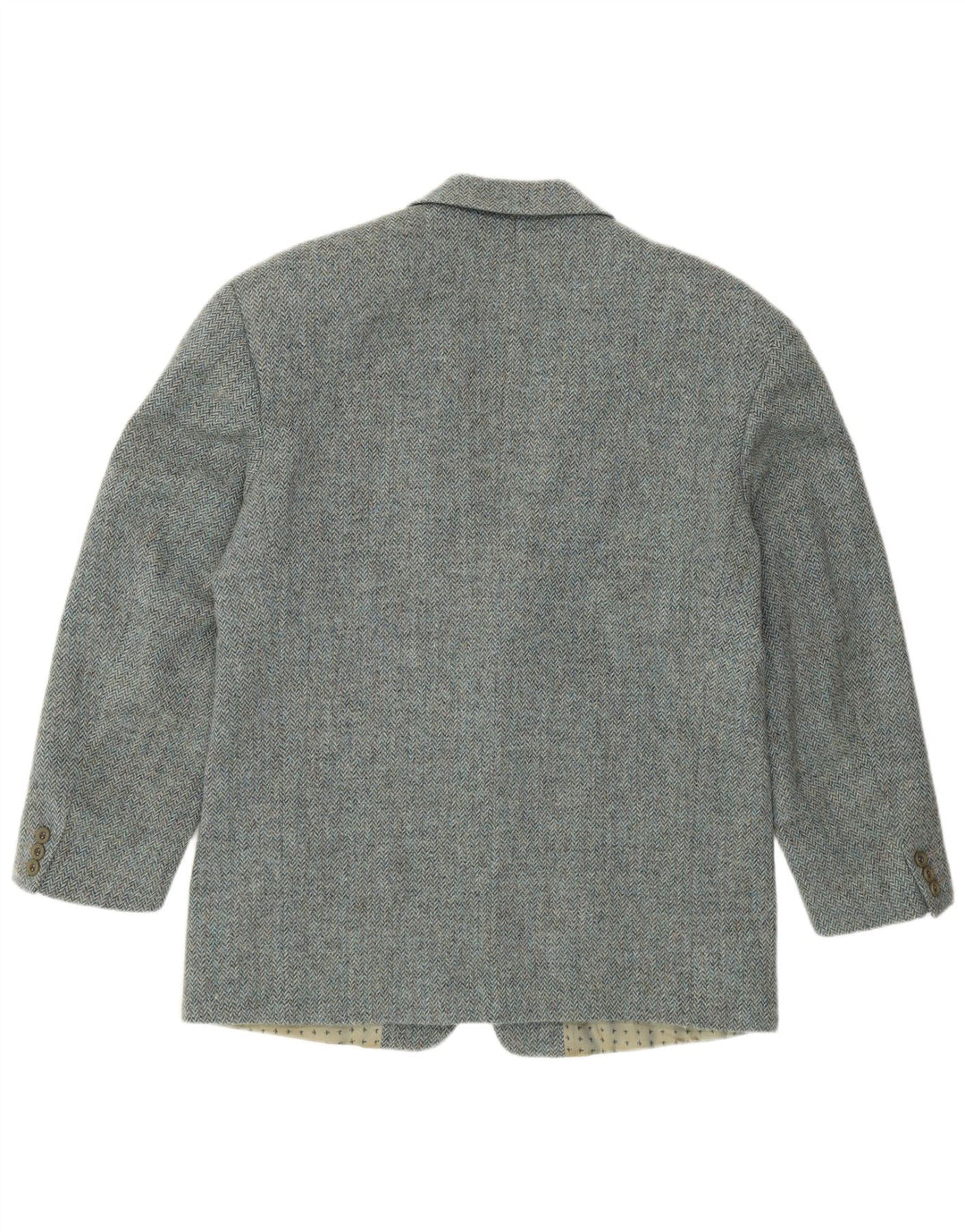 Blazer pentru bărbați HUGO BOSS cu 2 nasturi IT 52 XL Blue Herringbone Lână nouă