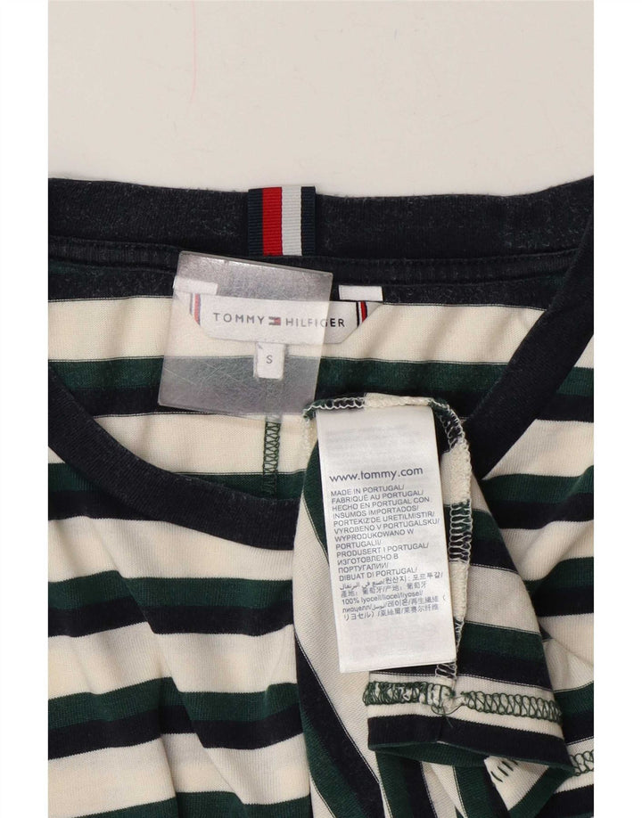 Top pentru bărbați Tommy Hilfiger cu mânecă lungă Lyocell cu dungi verzi mici