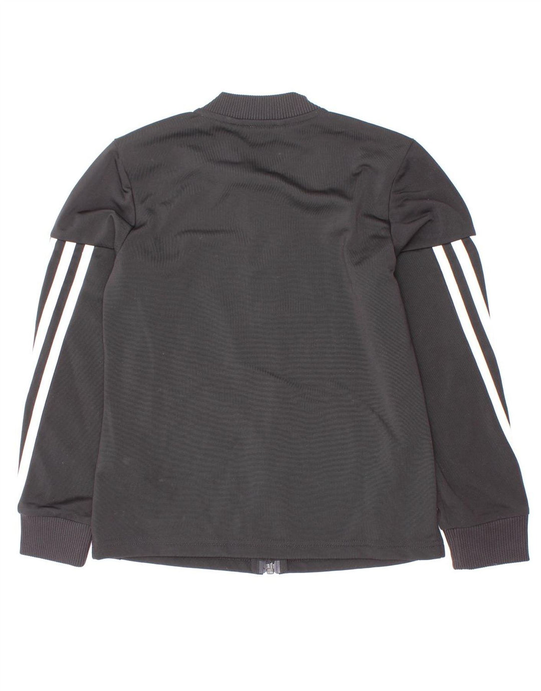 Jachetă de trening pentru fete Adidas 7-8 ani poliester negru cu dungi