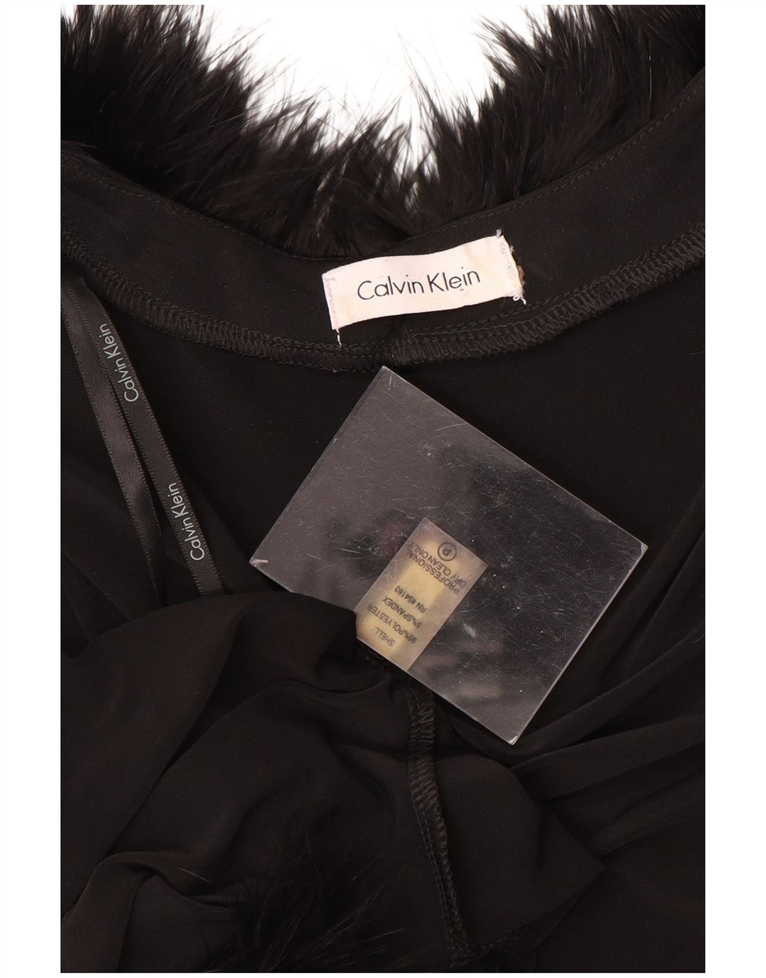 Top bolero pentru femei CALVIN KLEIN mâneci 3/4 UK 14 Poliester negru mare