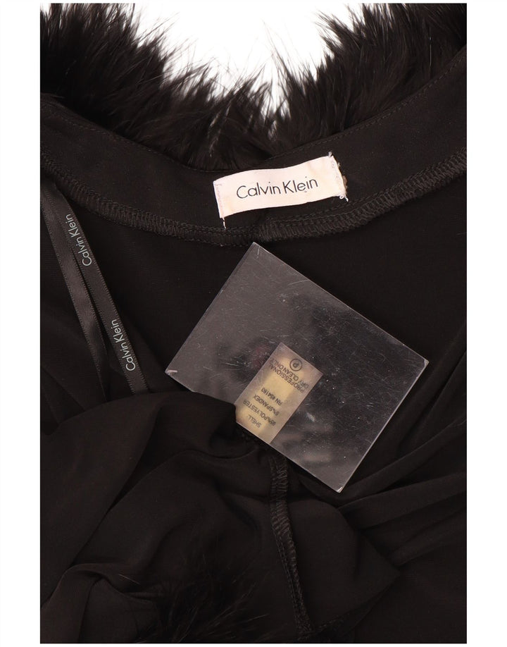 Top bolero pentru femei CALVIN KLEIN mâneci 3/4 UK 14 Poliester negru mare