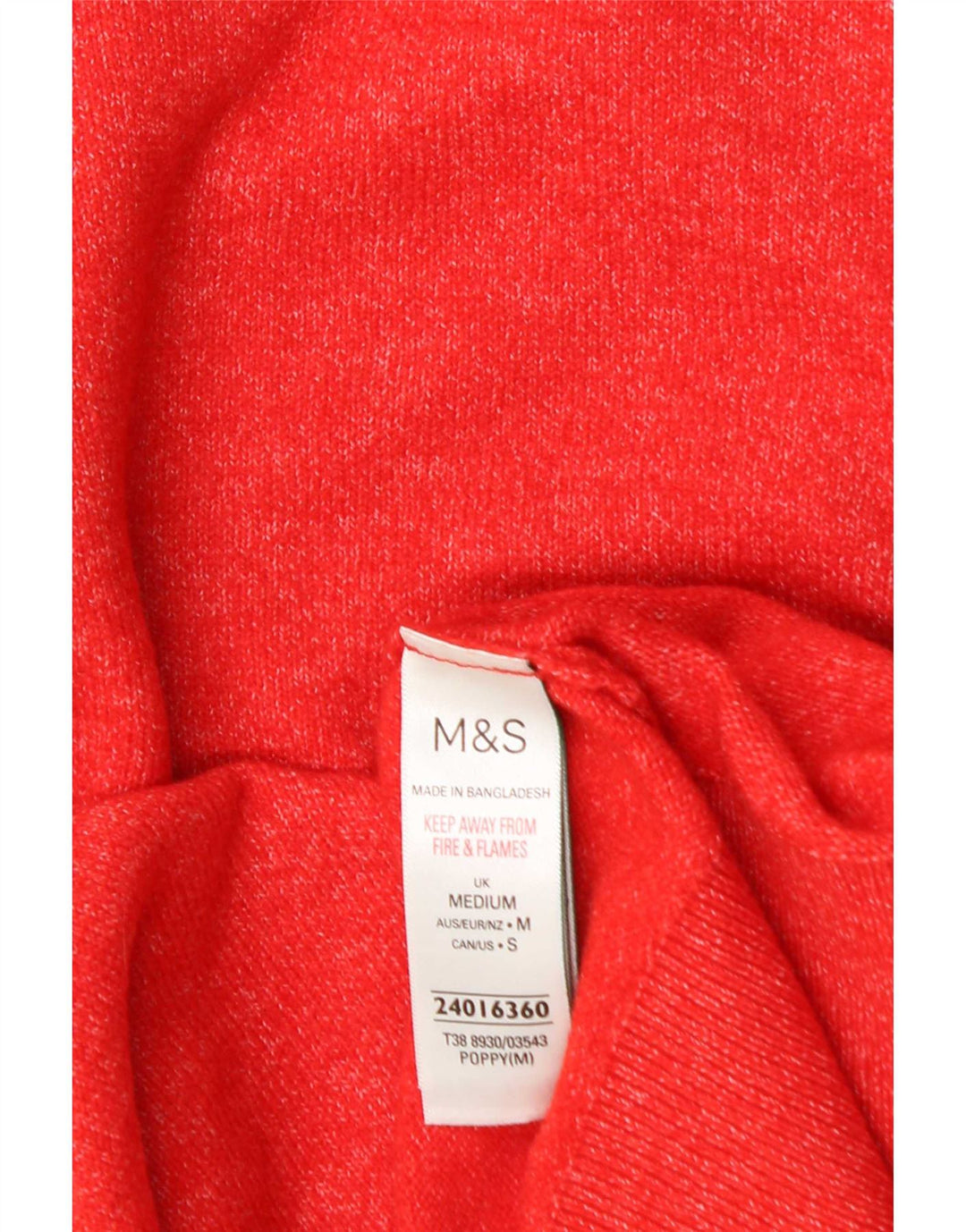 Pulover pentru femei Marks & Spencer cu gât rulat, portocaliu mediu UK 14