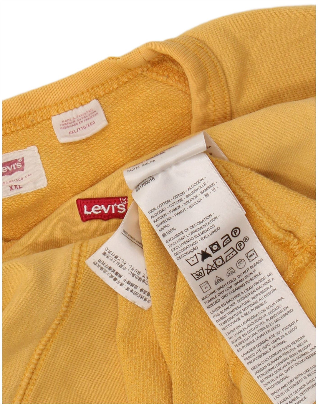 Pulover supradimensionat pentru femei Levi's UK 20 2XL Bumbac galben
