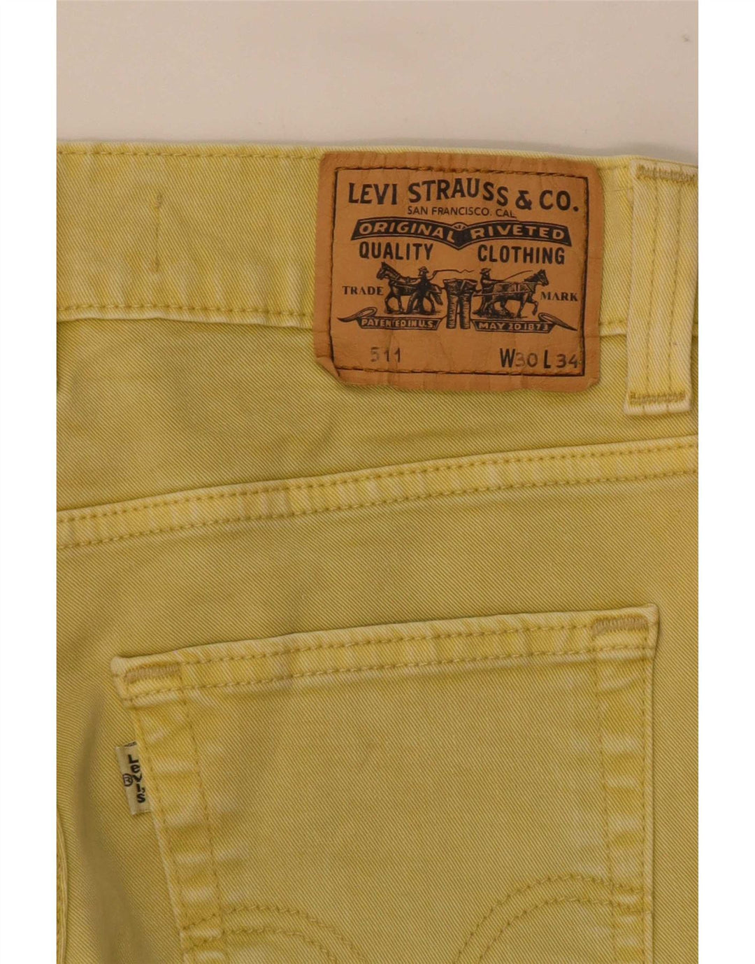Blugi Levi's 511 Slim pentru bărbați W30 L34 Galben