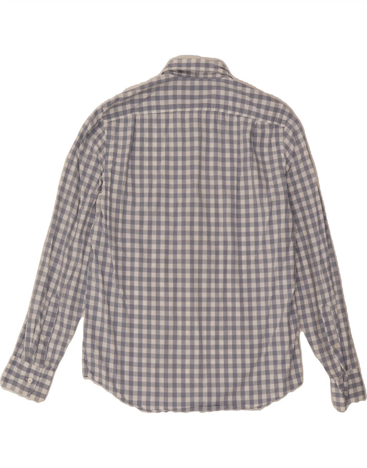 J. CREW Mens Slim Shirt Large Navy Blue Gingham Cotton Vintage J. Crew and Second-Hand J. Crew from Messina Hembry 