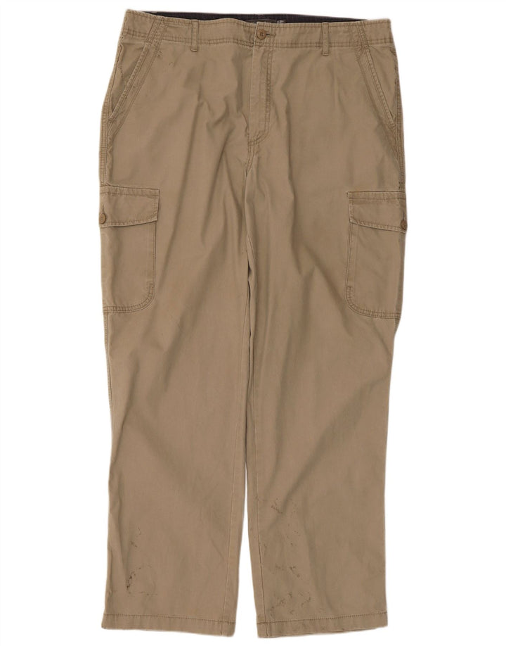 Pantaloni cargo drepti pentru bărbați Marks & Spencer W38 L31 bumbac bej