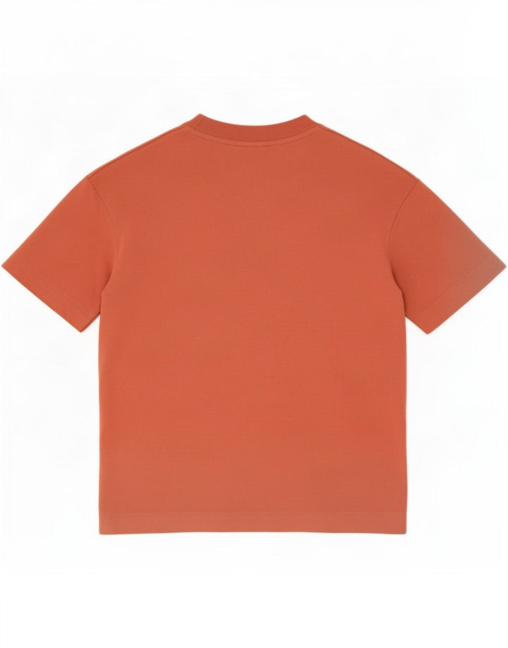 Tricou pentru bărbați Zara Top din bumbac portocaliu mediu