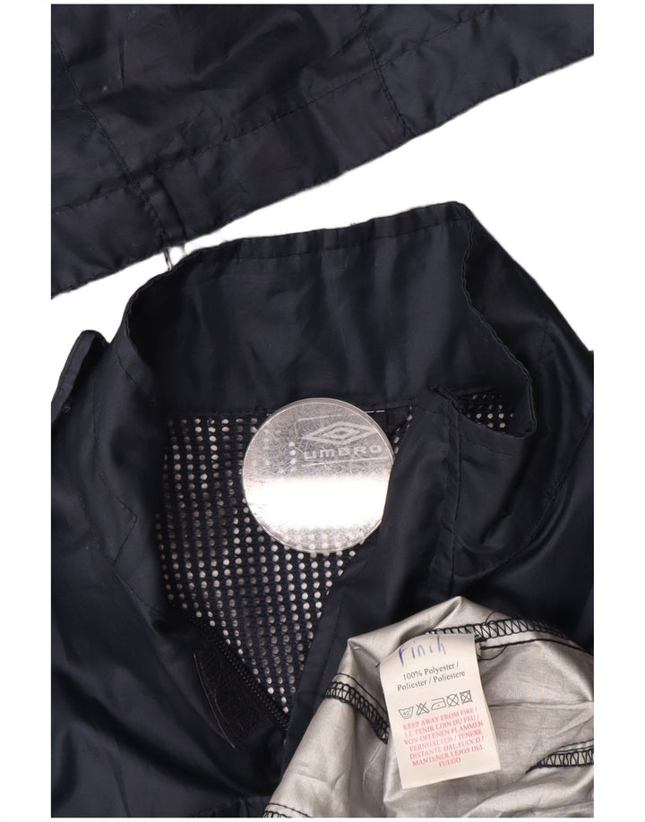 Jachetă de ploaie pulover cu glugă pentru băieți UMBRO 7-8 ani poliester bleumarin