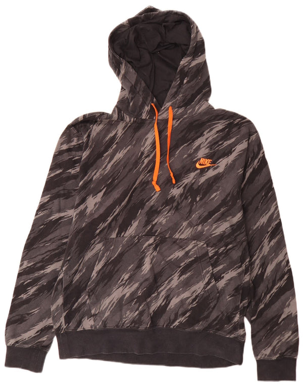 Pulover Nike pentru bărbați, bumbac camuflaj, gri mediu