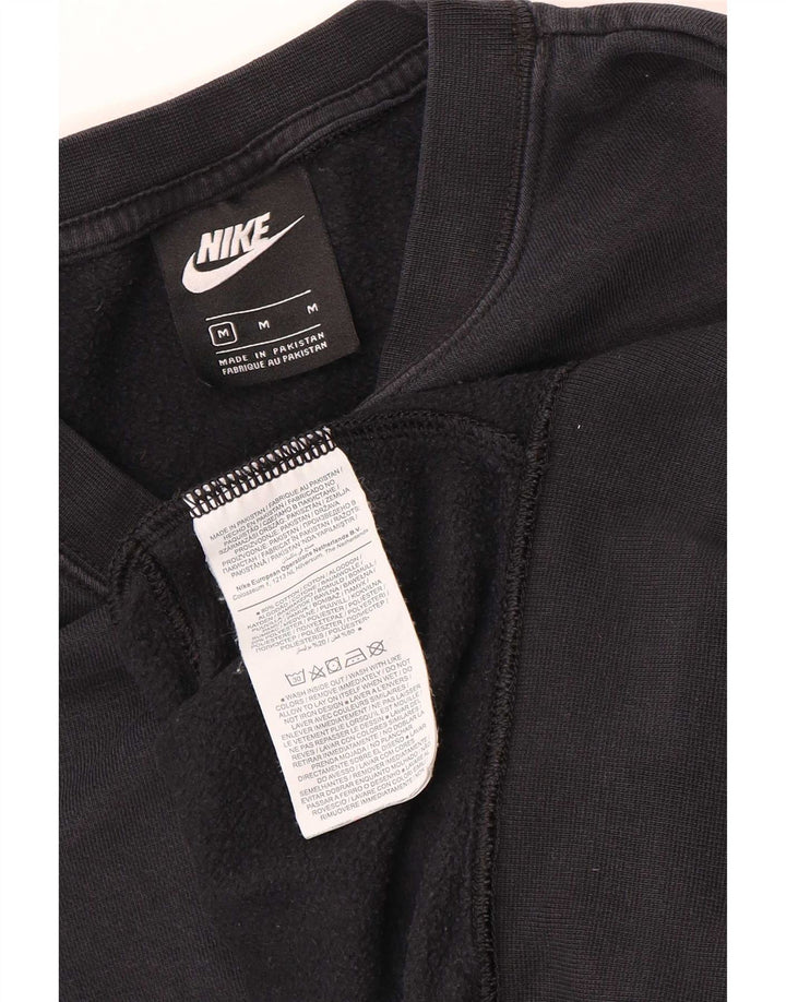 Pulover oversized pentru femei Nike Crop, UK 14, bumbac mediu negru