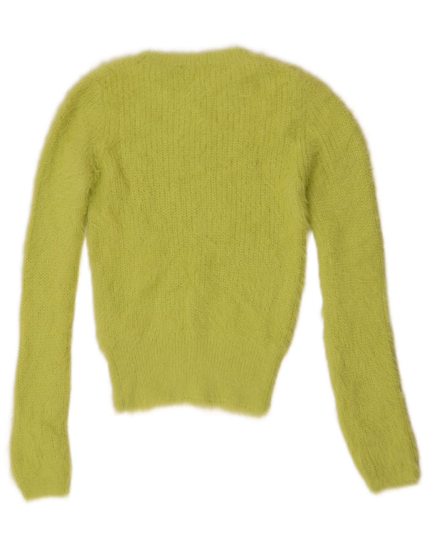 Pulover de damă Zara cu gât de barcă, mic, verde, nailon