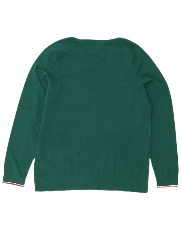 Pulover Tommy Hilfiger pentru femei cu gât de barcă, UK 20 2XL, bumbac verde