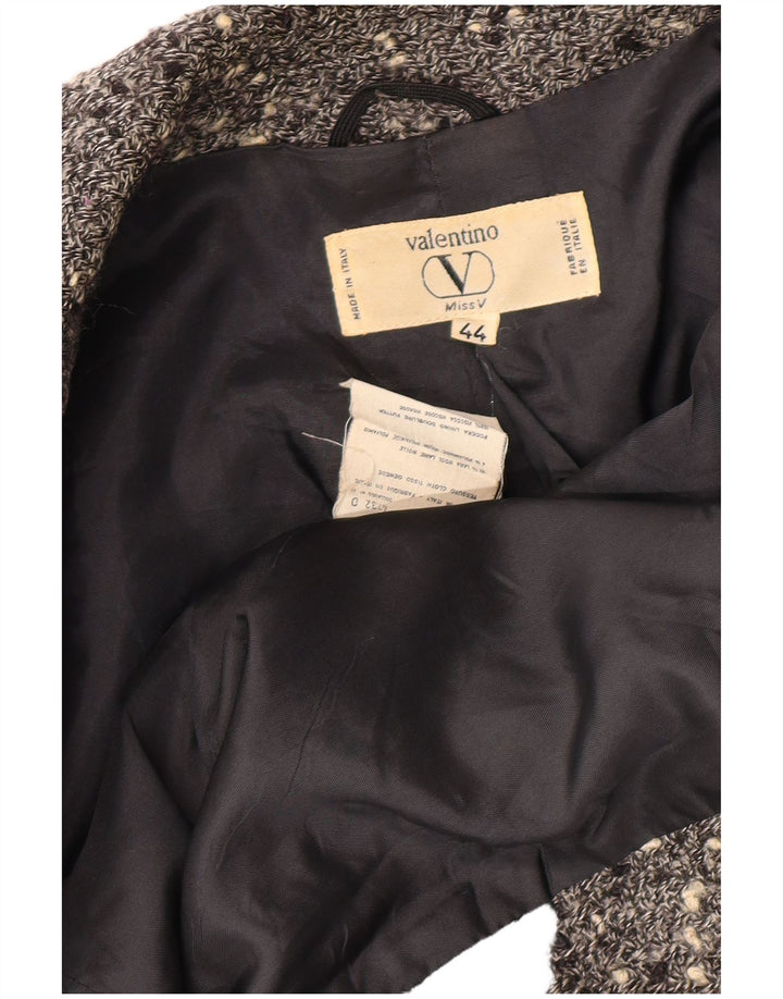 Jachetă pentru femei VALENTINO cu piept dublu IT 44 Medium Gri Pete