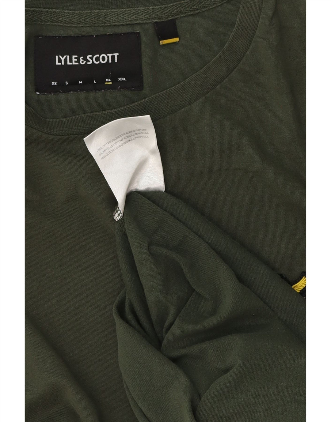 Tricou pentru bărbați Lyle & Scott Top XL Kaki Bumbac