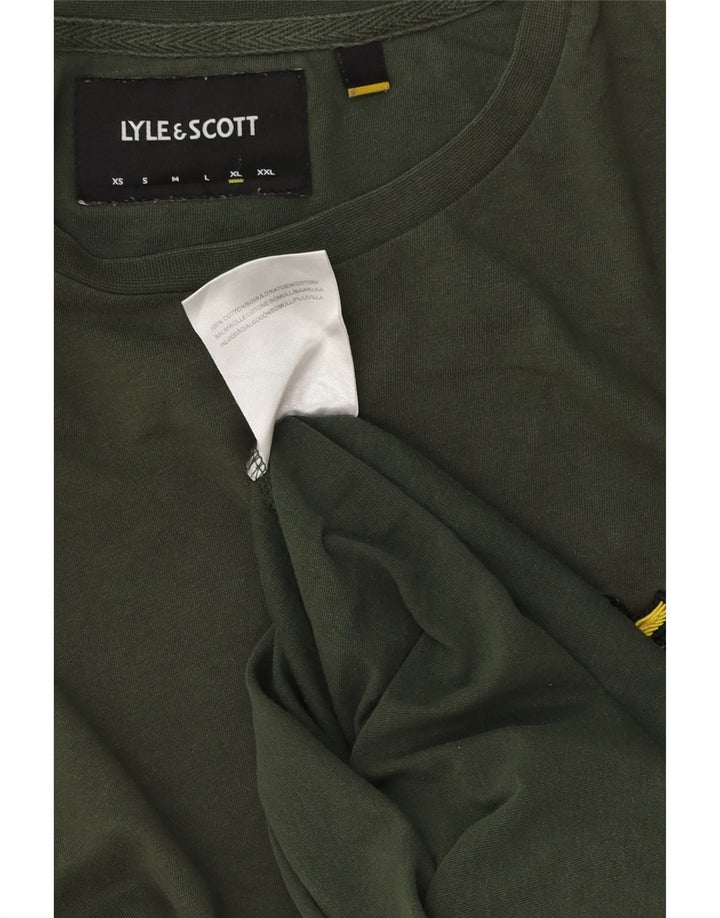 Tricou pentru bărbați Lyle & Scott Top XL Kaki Bumbac
